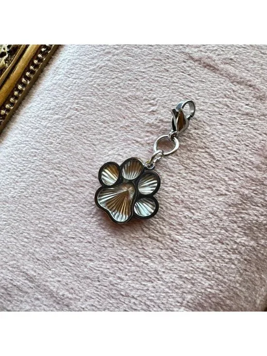 Paw Print Stainless Steel Pendant Charm With Lobster Clasp - Waterproof - Picture 11 of 12